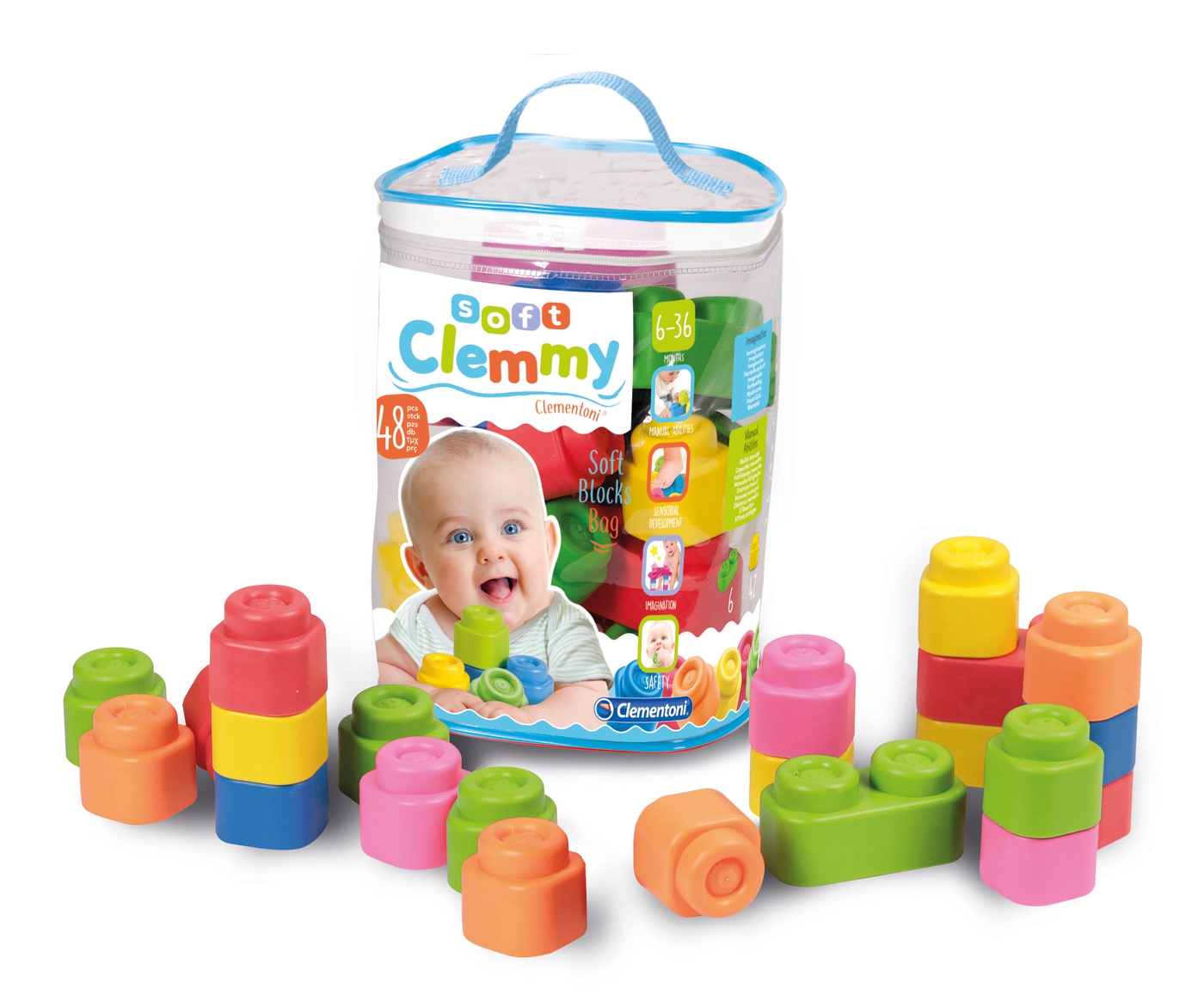 Baby Clemmy 48 soft block set - Clementoni