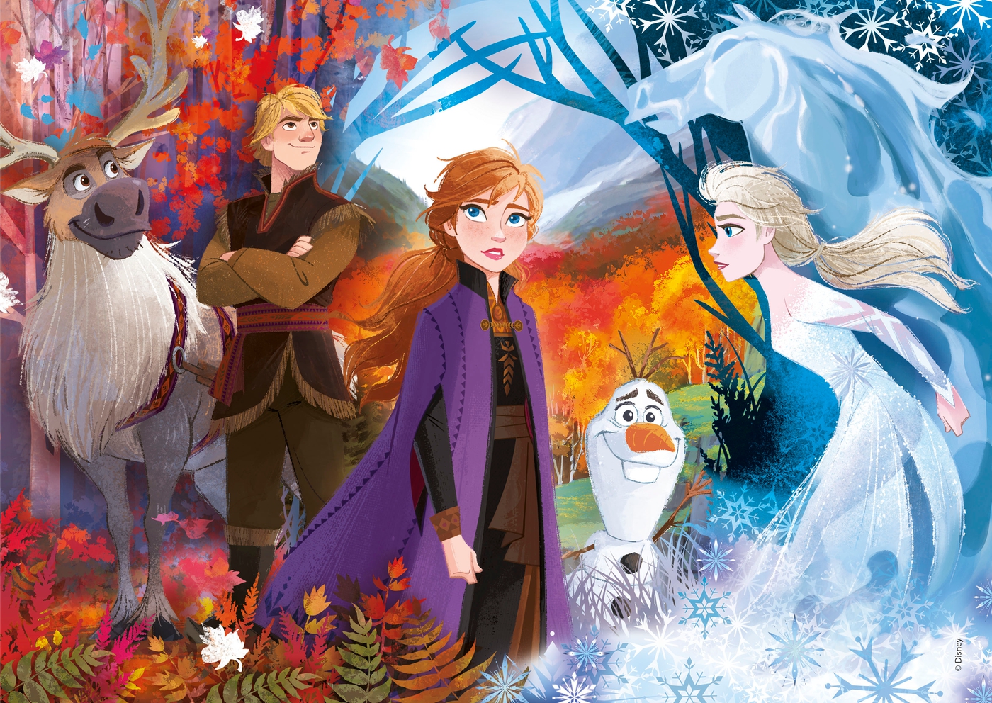 3D Puzzle 4 x 24-teilig Eiskönigin Elsa Anna Disney Frozen Fever NEU 