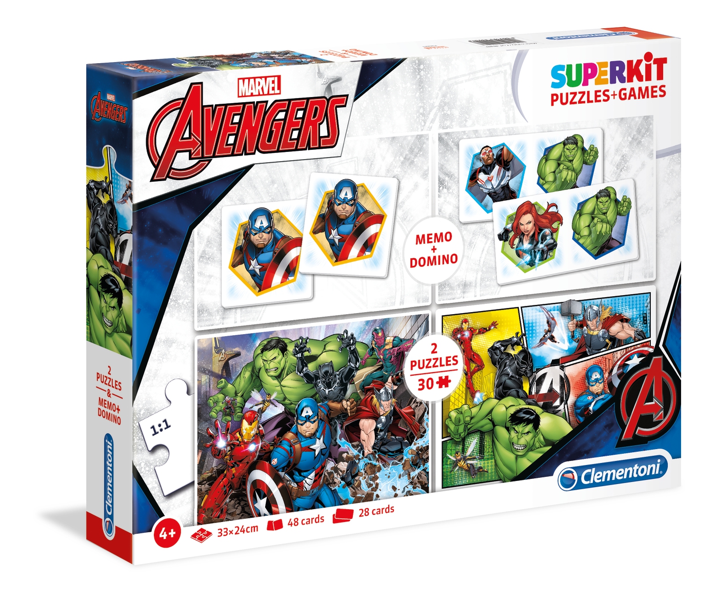 Marvel Avengers 2x30 Teile Supercolor Puzzle Clementoni