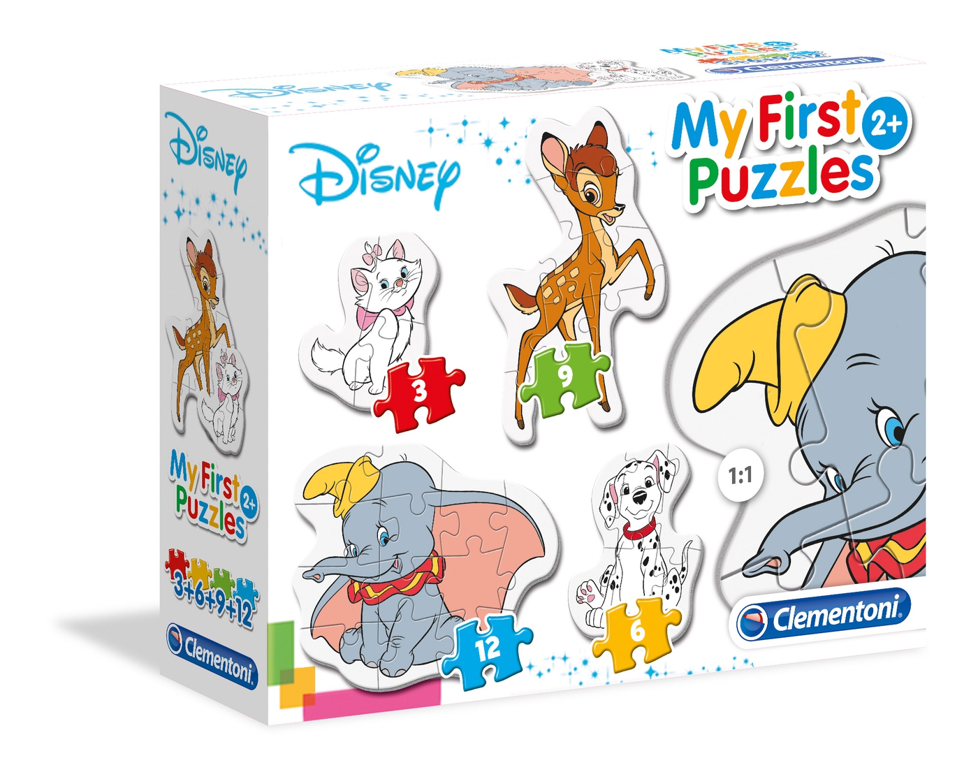 Disney Classic Characters 3 6 9 12 Teile My First Puzzle Clementoni