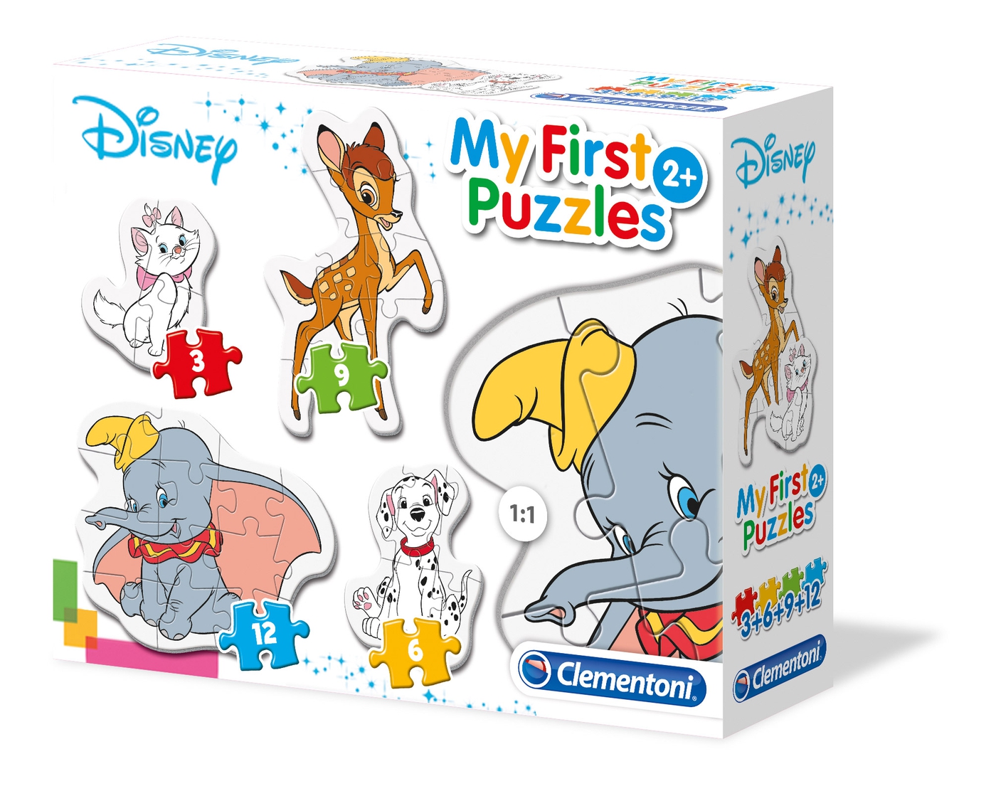Disney Classic Characters 3 6 9 12 Teile My First Puzzle Clementoni
