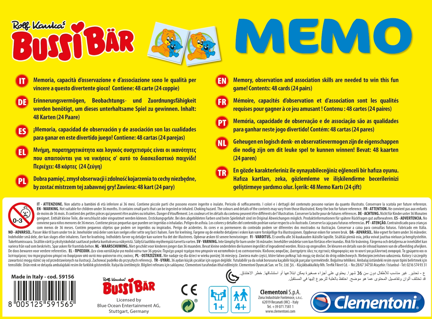 Memo Kompakt Bussi Bar Clementoni Memo Kompakt Bussi Bar Clementoni