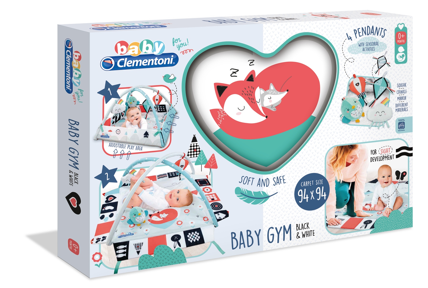 baby gym black and white