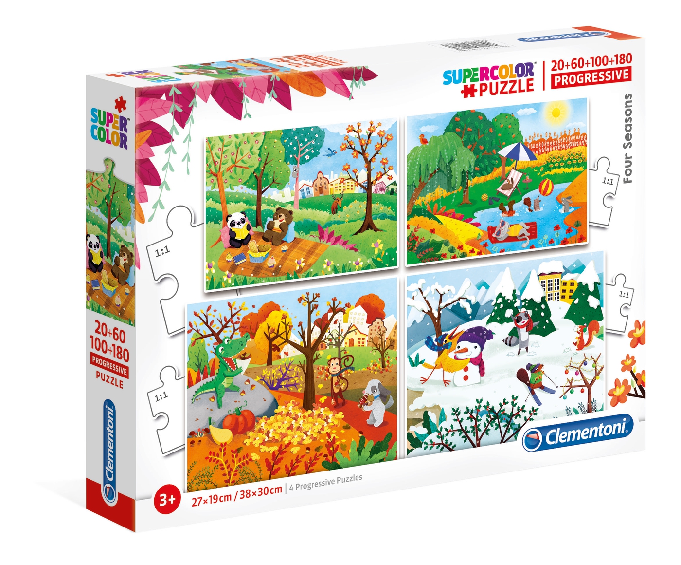 4 Seasons 60 100 180 Pcs Supercolor Puzzle Clementoni