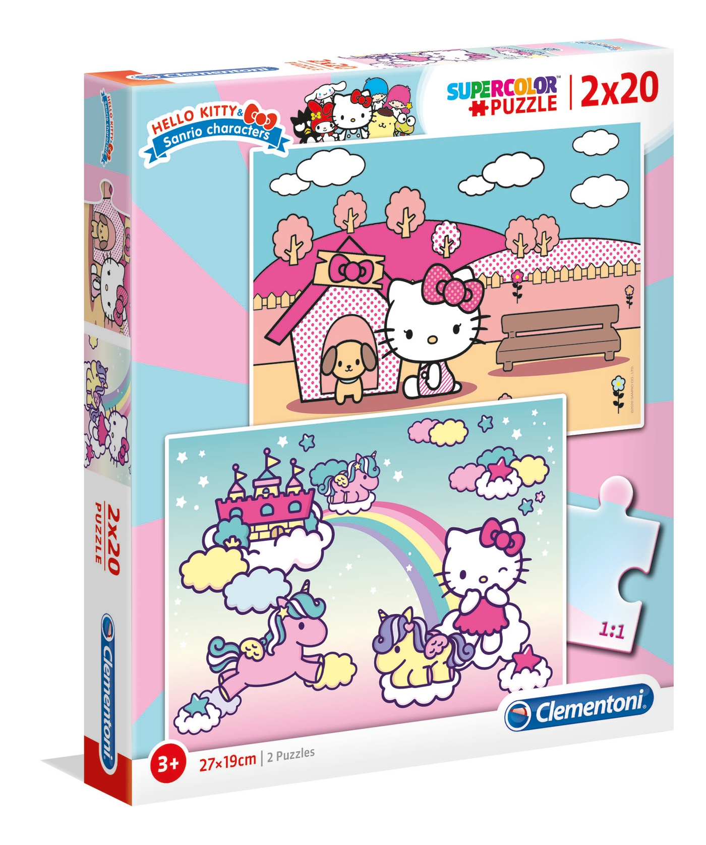 Hello Kitty 2x20 pcs Supercolor Puzzle Clementoni