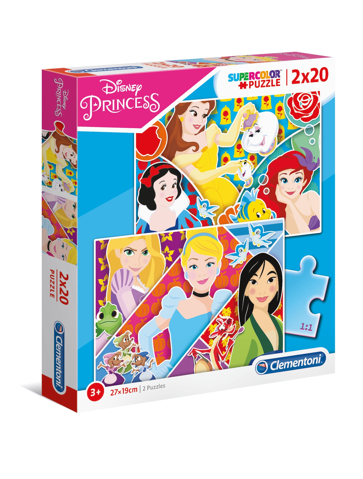 Disney Princesses 2x20 pcs Supercolor Puzzle Clementoni