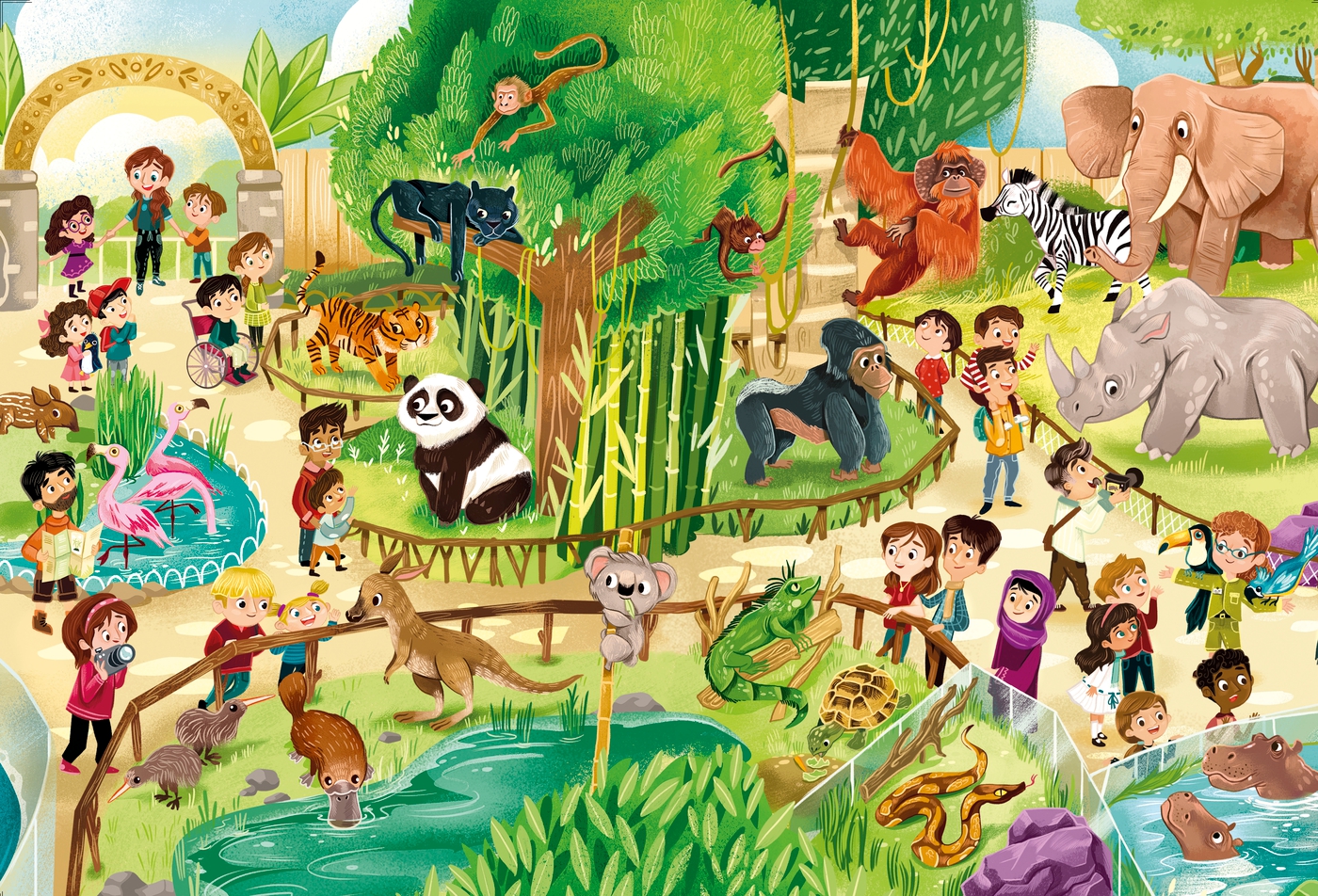 Zoo 24 pcs Supercolor Puzzle Clementoni