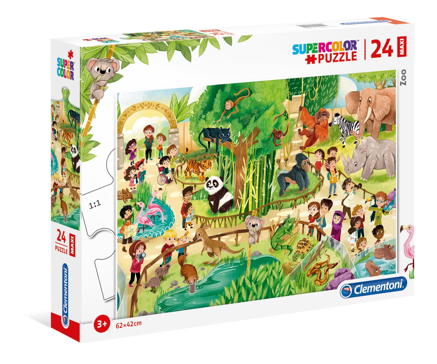 Zoo 24 pcs Supercolor Puzzle Clementoni