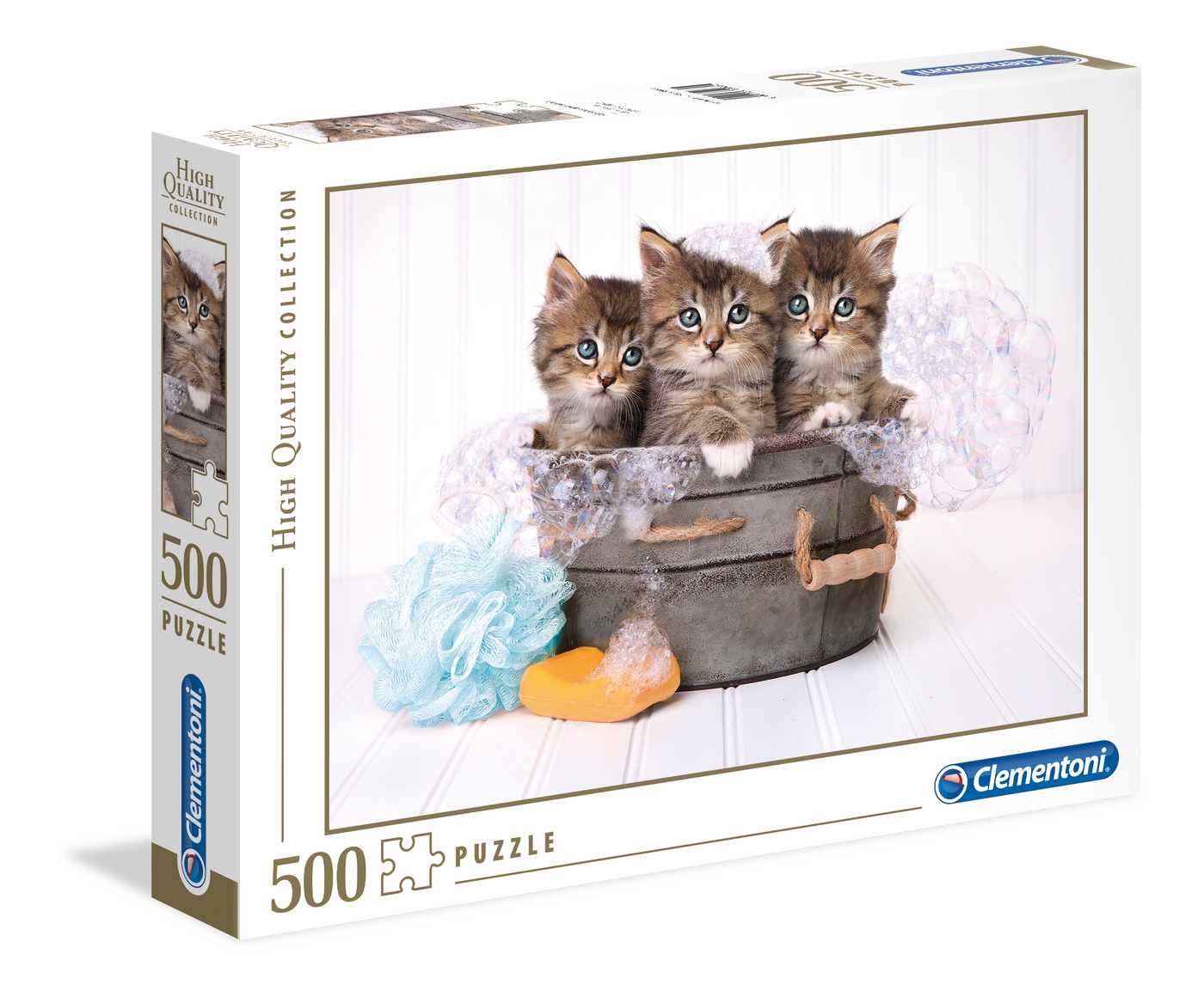 Kittens and soap 500 pcs High Quality Collection Clementoni