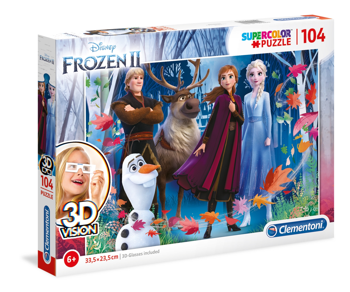 Disney Frozen 2 104 Piezas 3d Vision Puzzle Clementoni