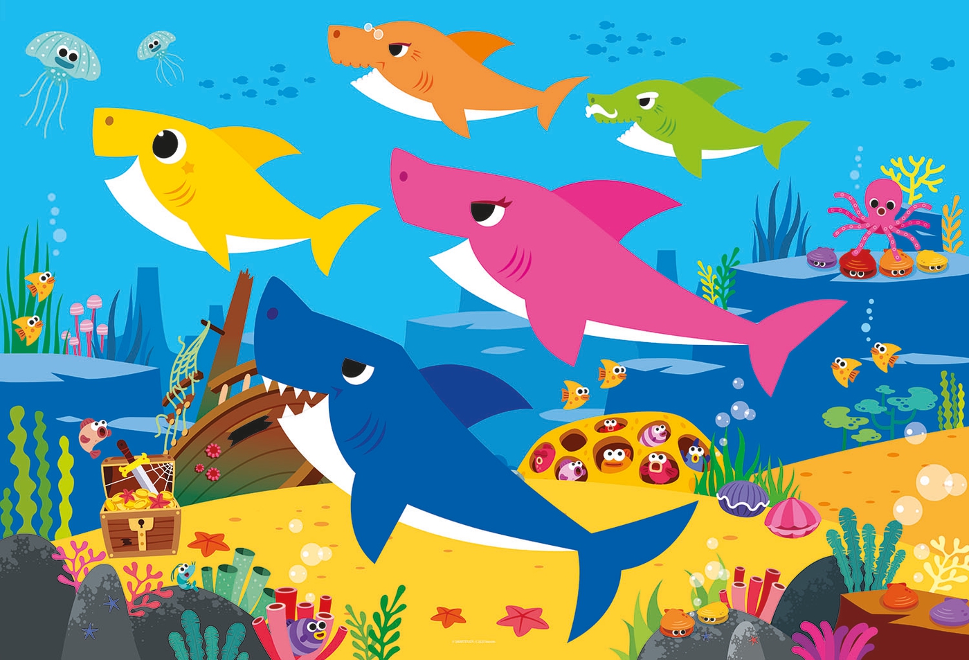 Baby Shark 104 Piezas Supercolor Puzzle Clementoni Baby Shark 104 Piezas Supercolor Puzzle Clementoni