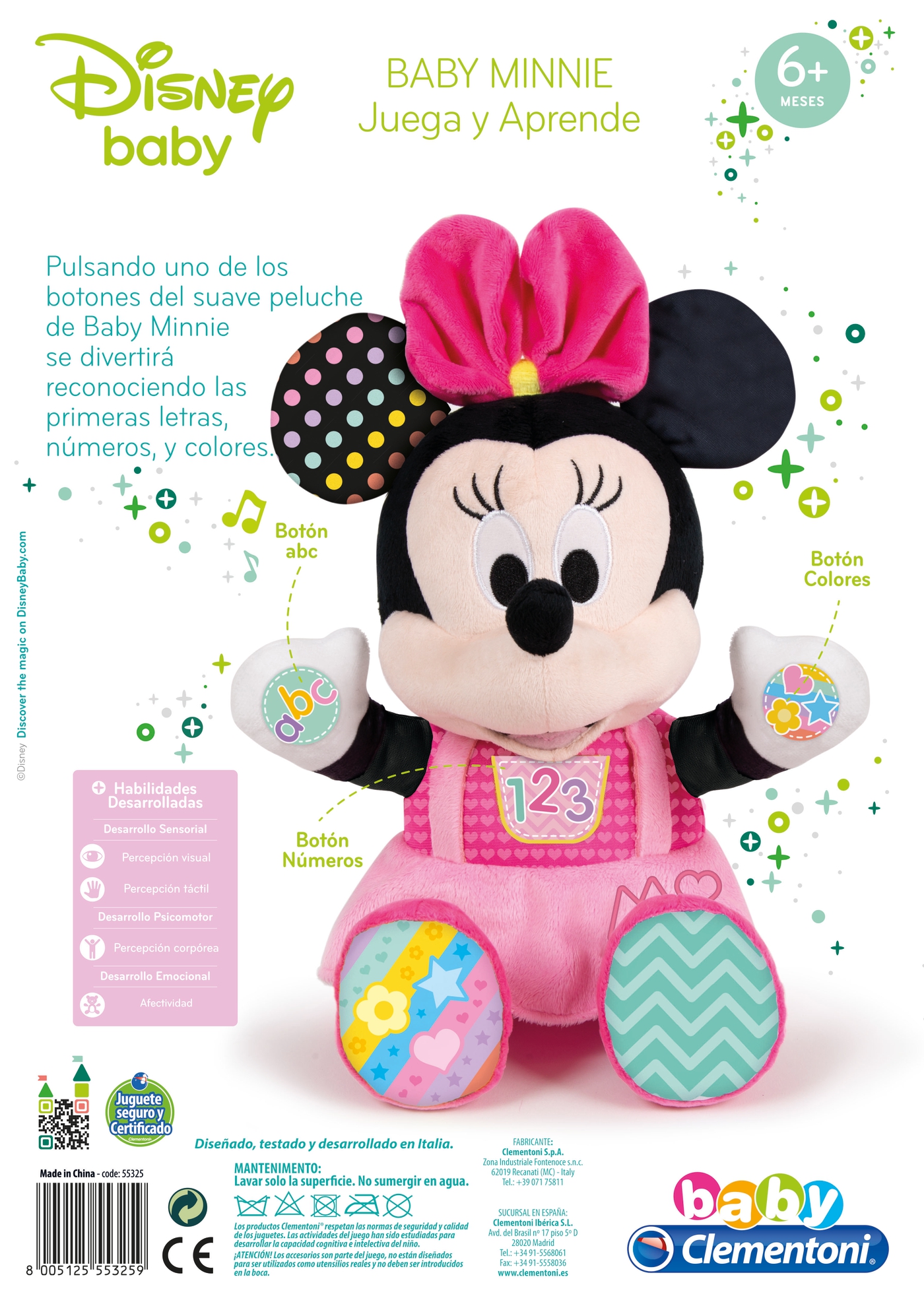 Peluche Baby Minnie Clementoni