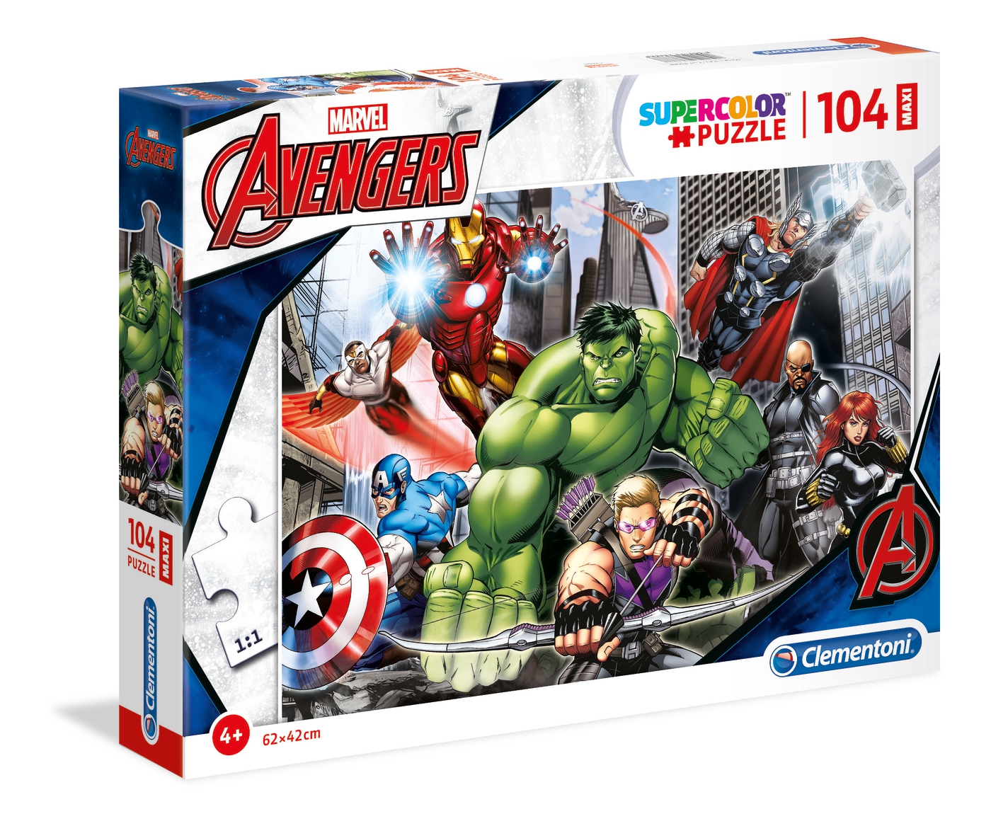 Clementoni Marvel Avengers 104 Piece Jigsaw Supercolor Puzzle NEW SEALED 