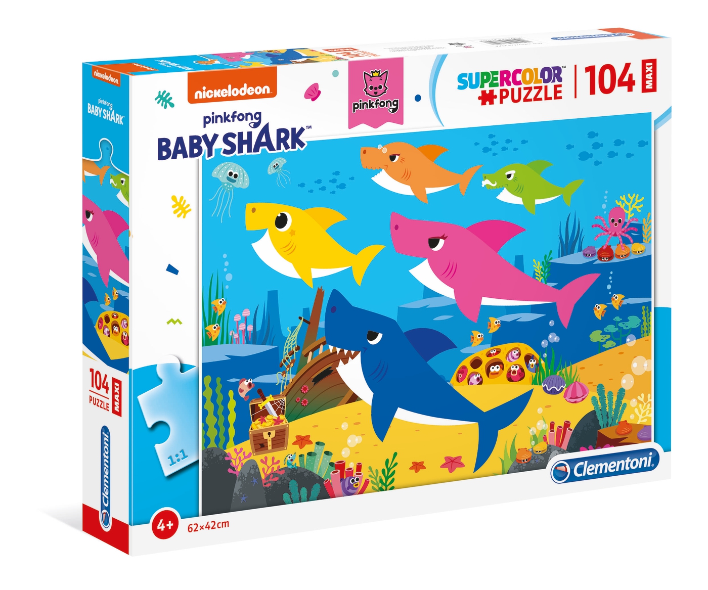 Baby Shark 104 pcs Supercolor Puzzle Clementoni