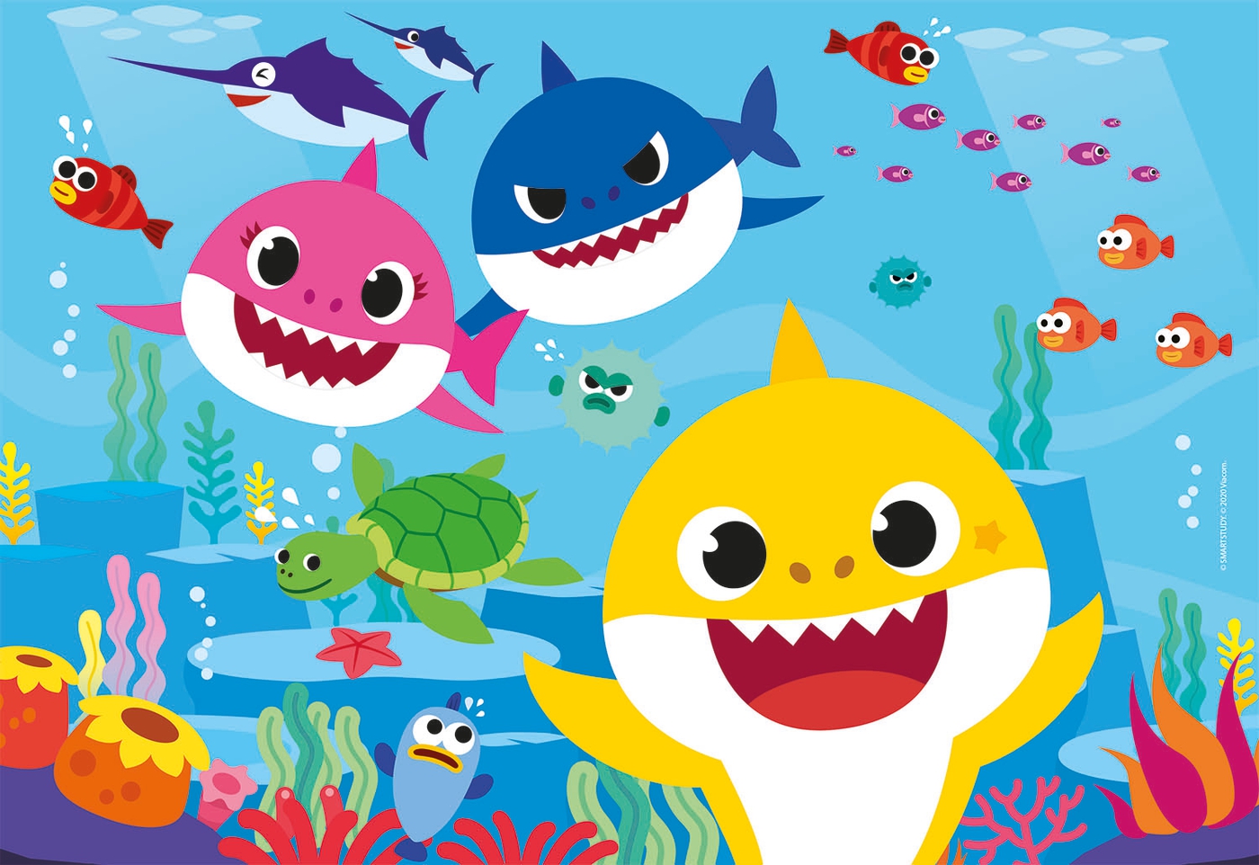 Baby Shark 3x48 pcs Supercolor Puzzle Clementoni