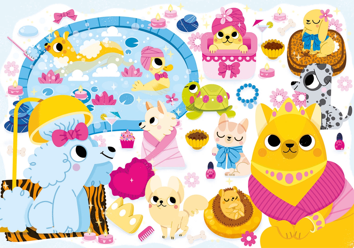 springy spa puzzle pieces