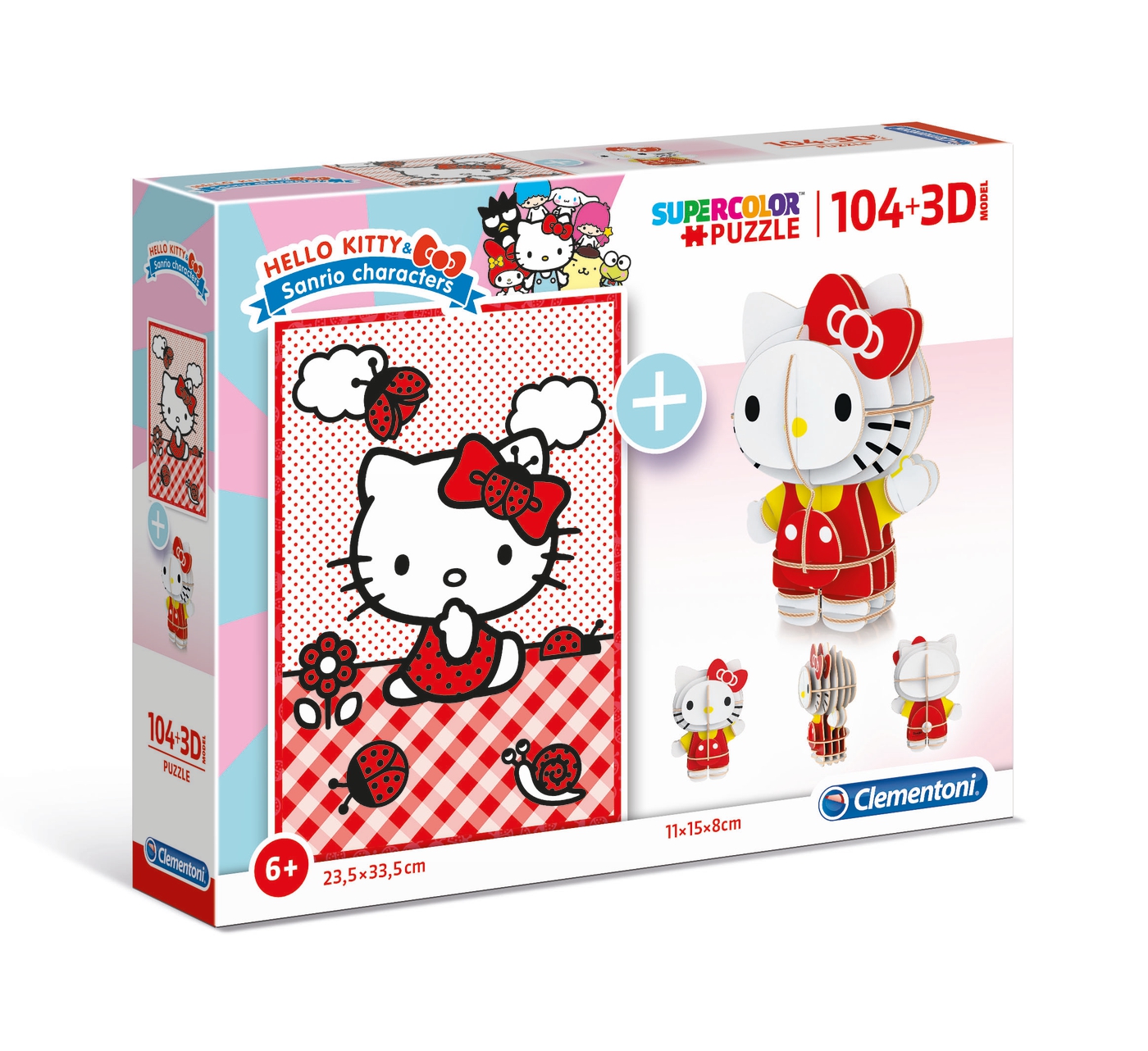 Hello Kitty 104 Pieces Puzzle 104 3d Model Clementoni