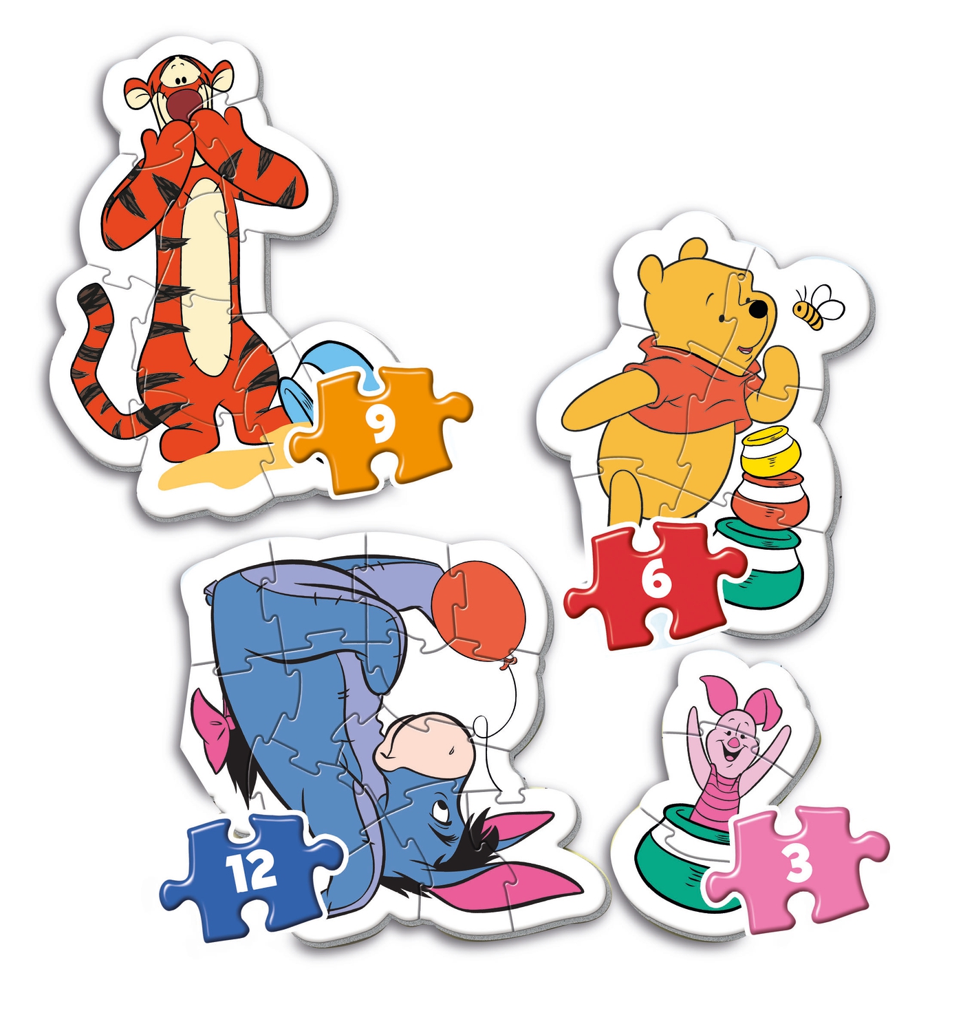 Disney Winnie The Pooh - 3+6+9+12 pièces - My First Puzzle - Clementoni
