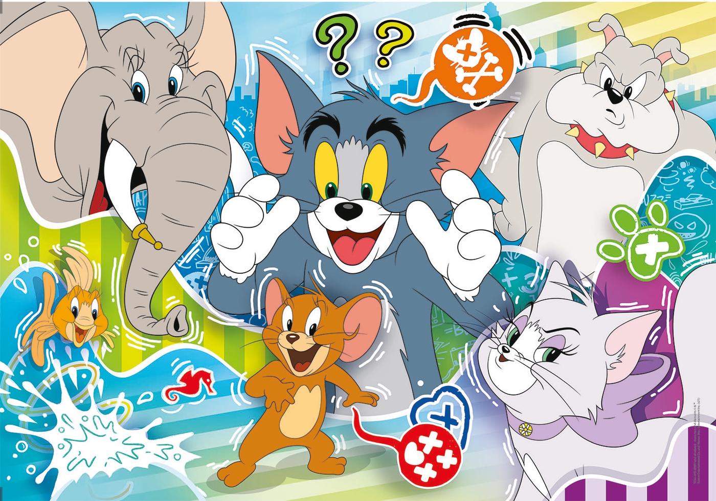Tom and Jerry 104 pièces Supercolor Puzzle Clementoni