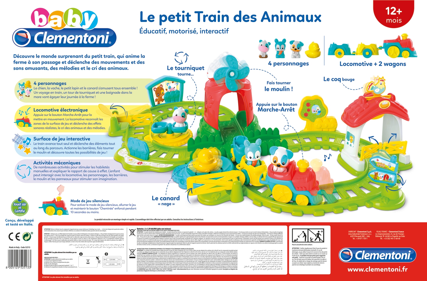 Le Petit Train Des Animaux Clementoni Le Petit Train Des Animaux Clementoni