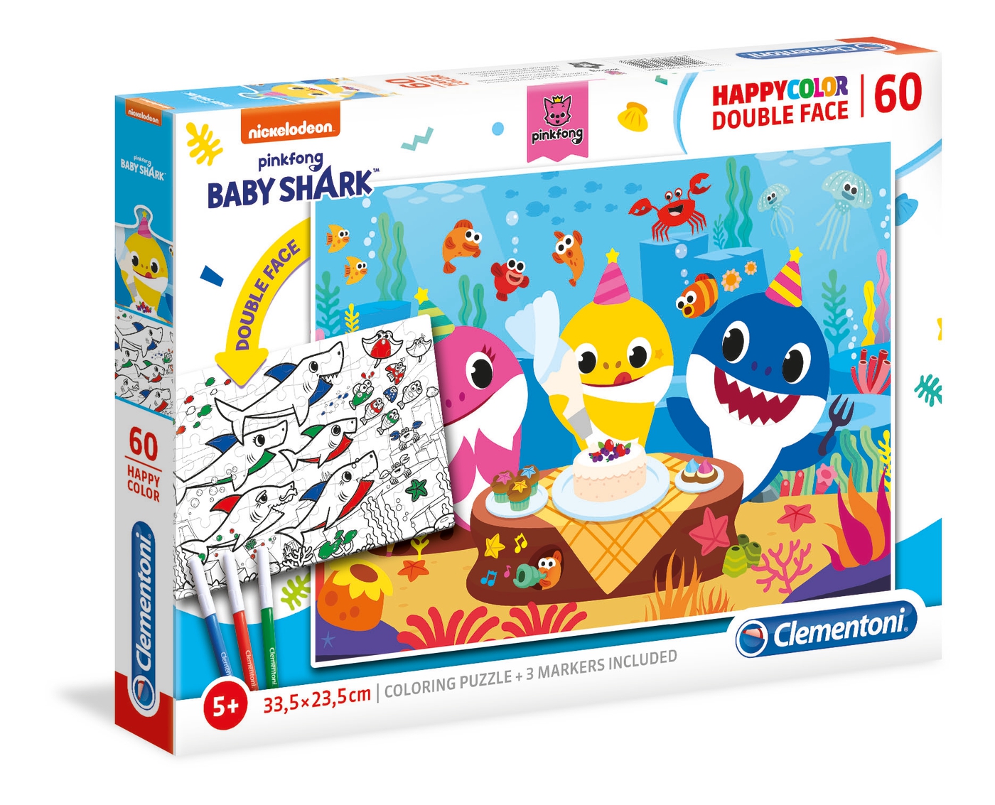 Baby Shark 60 stukjes Supercolor Puzzle Clementoni