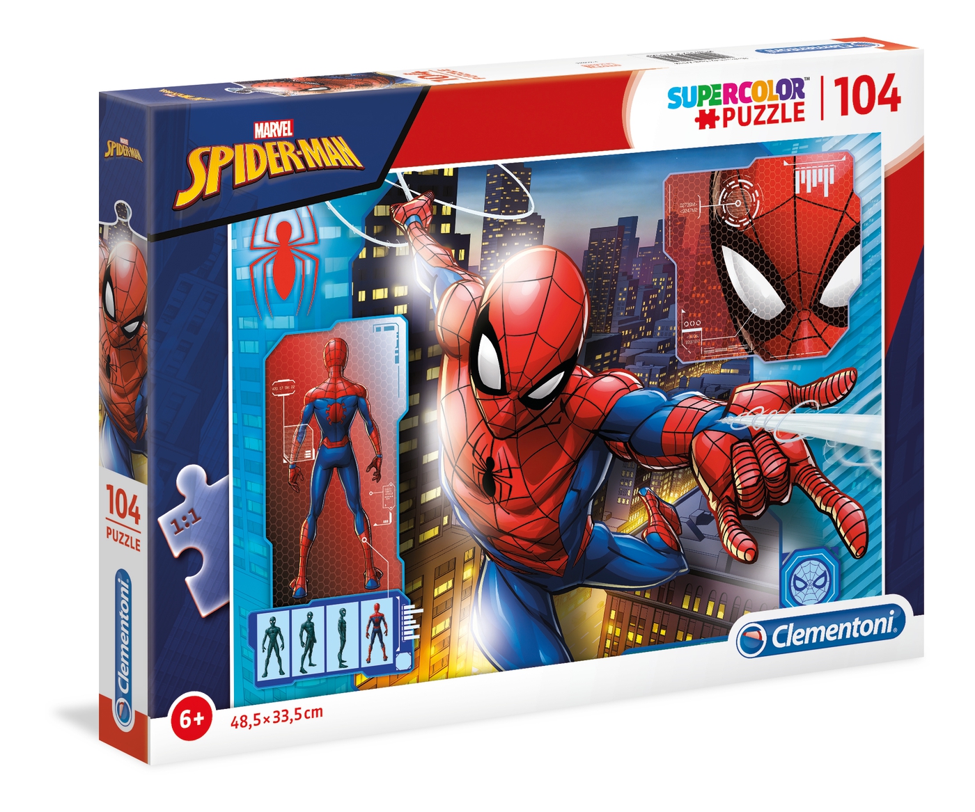 Clementoni-Spiderman Puzzle 3d Vision 104 pieces 20148 