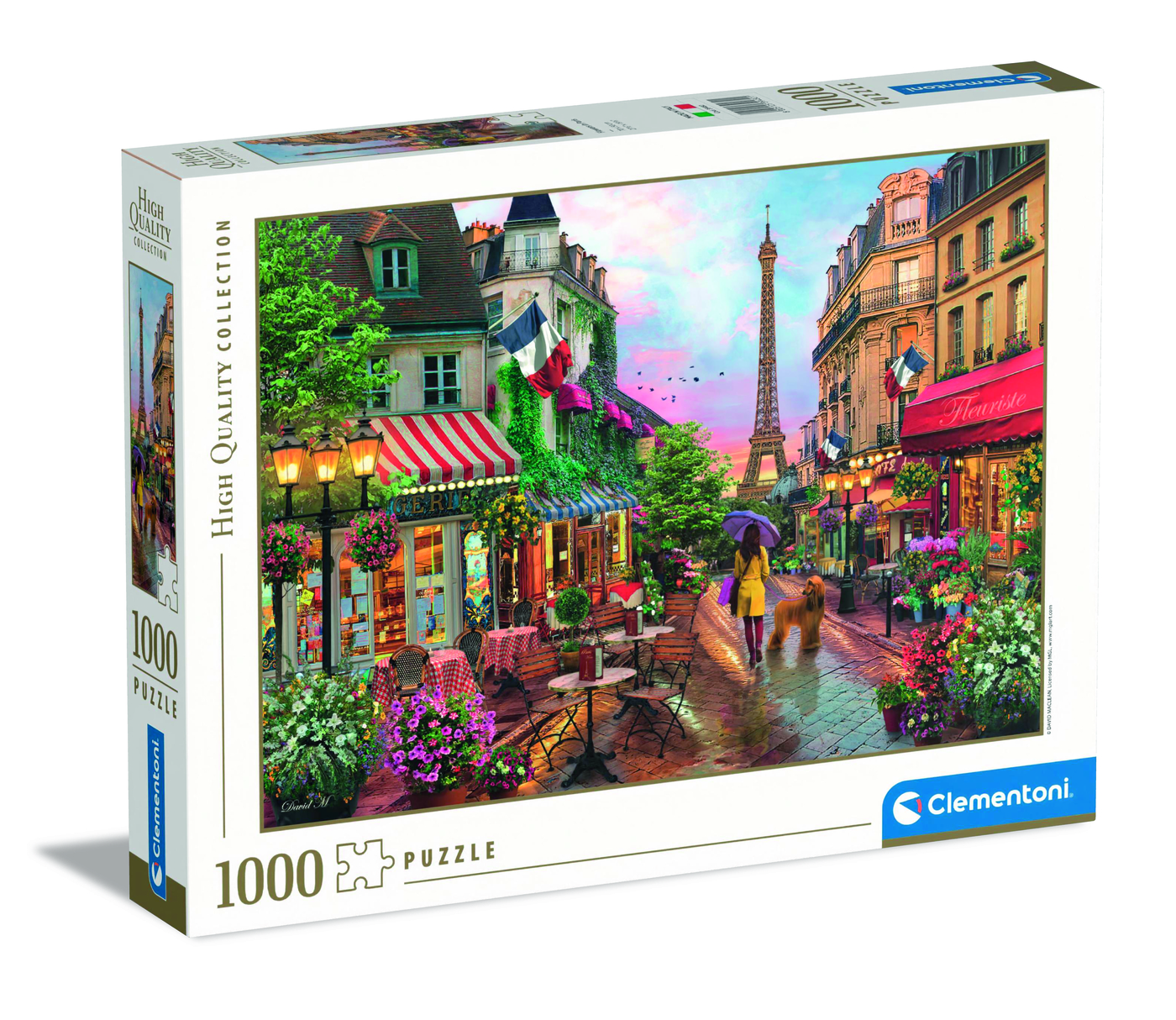 FLOWERS IN PARIS Clementoni Puzzle 39482-1000 Teile Pcs. DAVID MACLEAN 