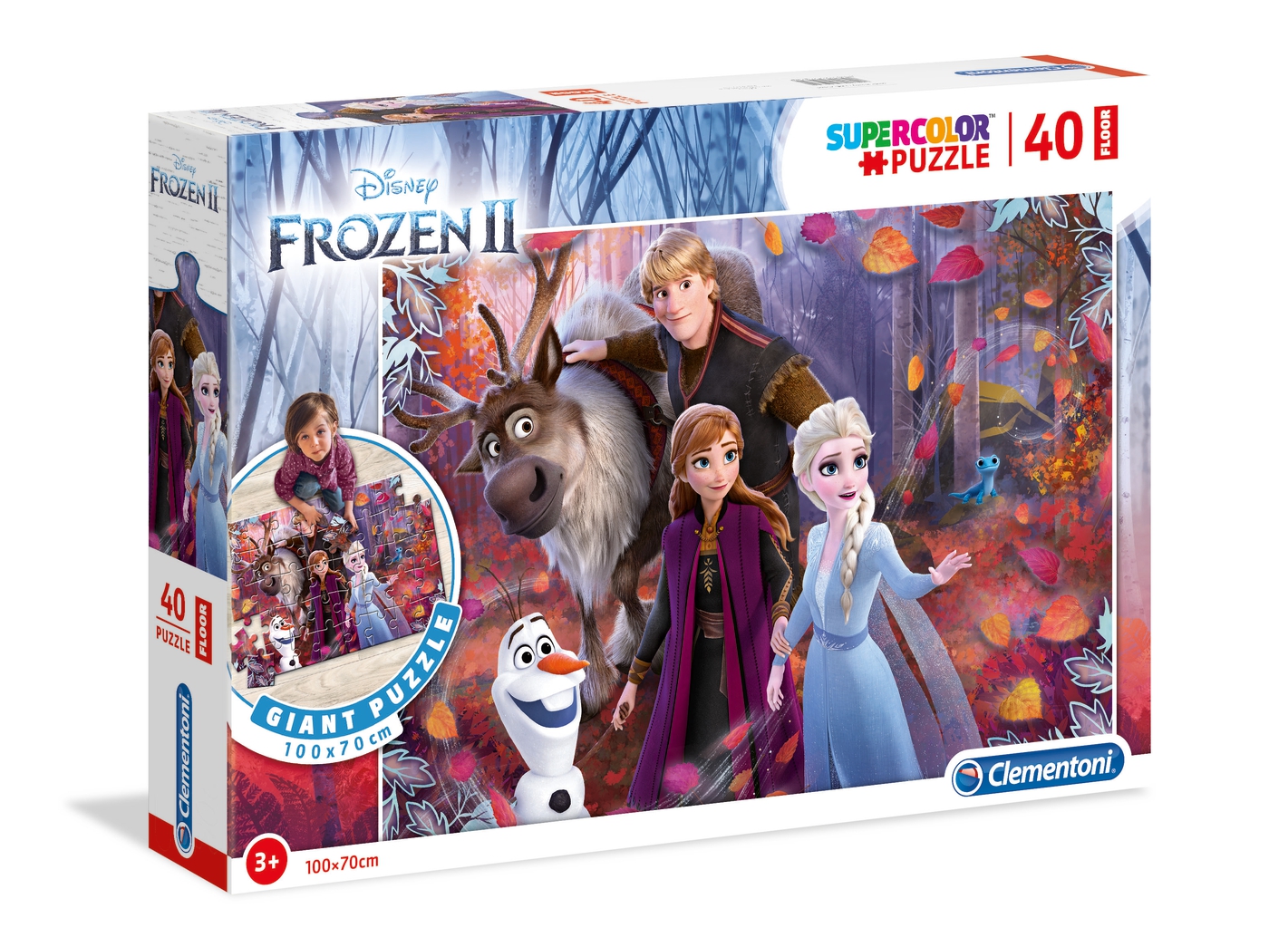 Echter kolonie plakband Disney Frozen 2 - 40 el. - Supercolor Puzzle - Clementoni