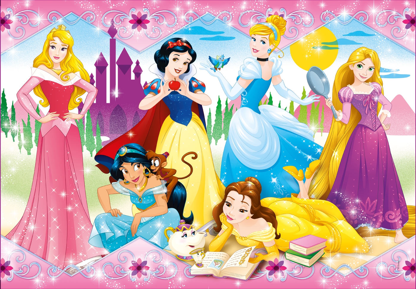 Clementoni Jigsaw Puzzle Disney Princess 104 Pcs For Children Kid Games Toy New 