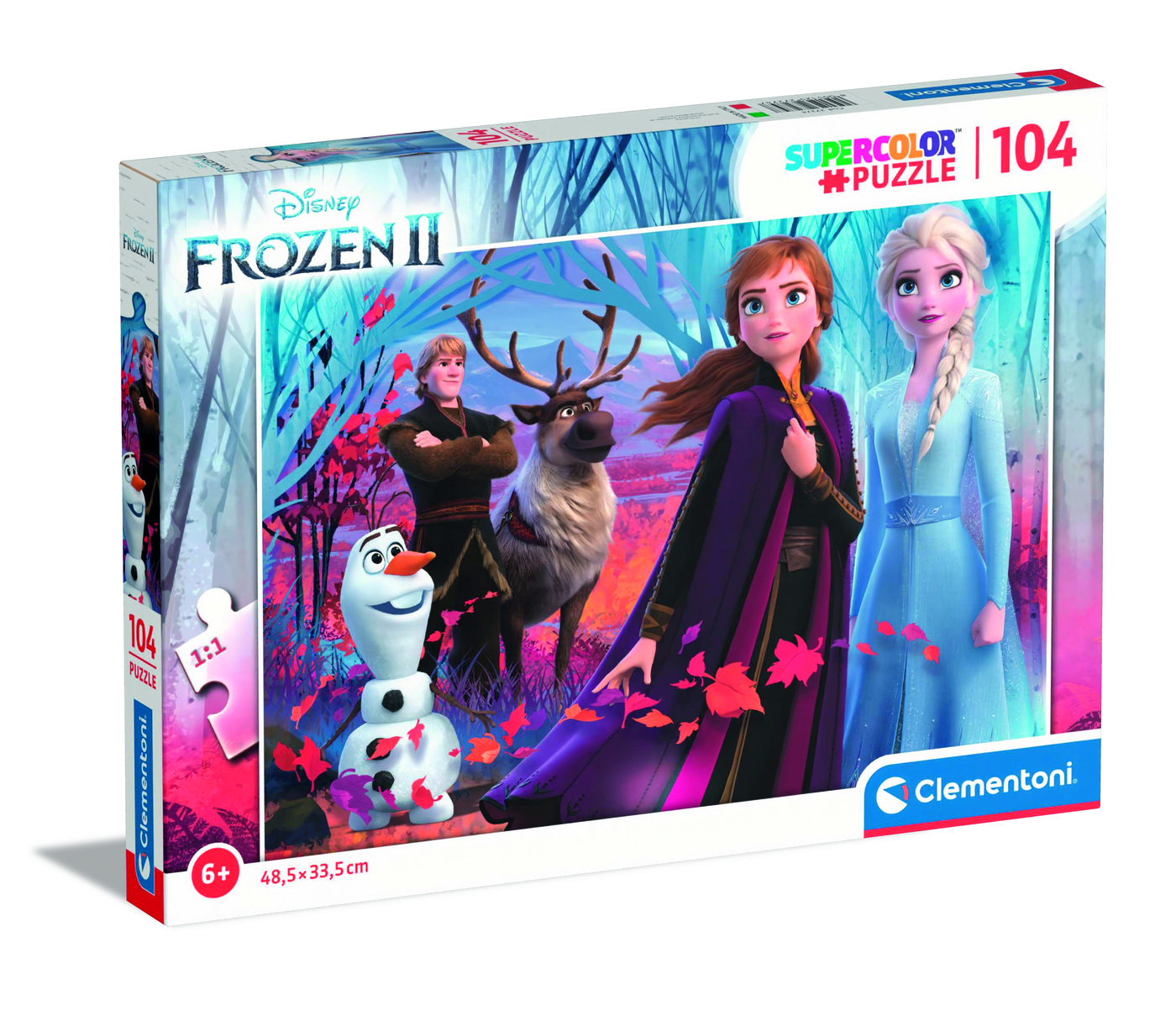 Clementoni Disney Frozen 2in1 Puzzle Elsa und Olaf 104 Teile 3D Modell 