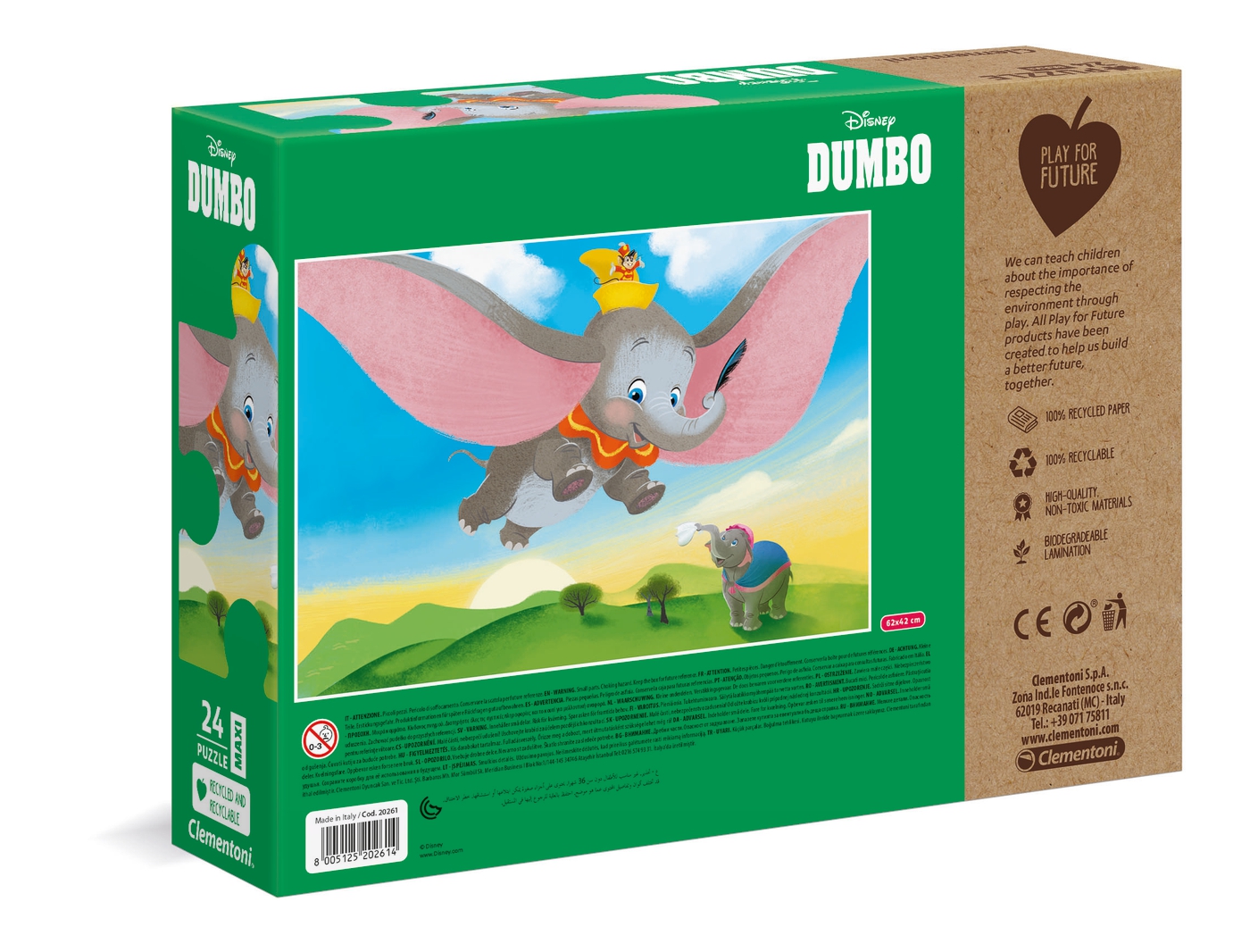 Dumbo 24 peças Play for Future Clementoni