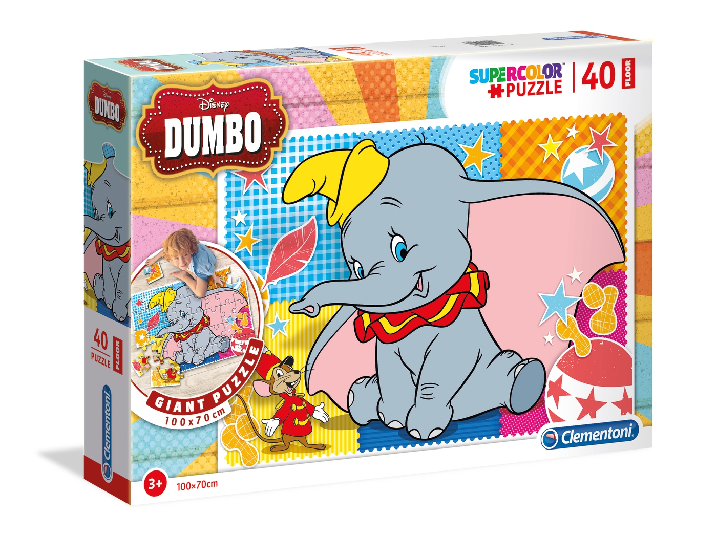 Disney Dumbo 40 peças Supercolor Puzzle Clementoni