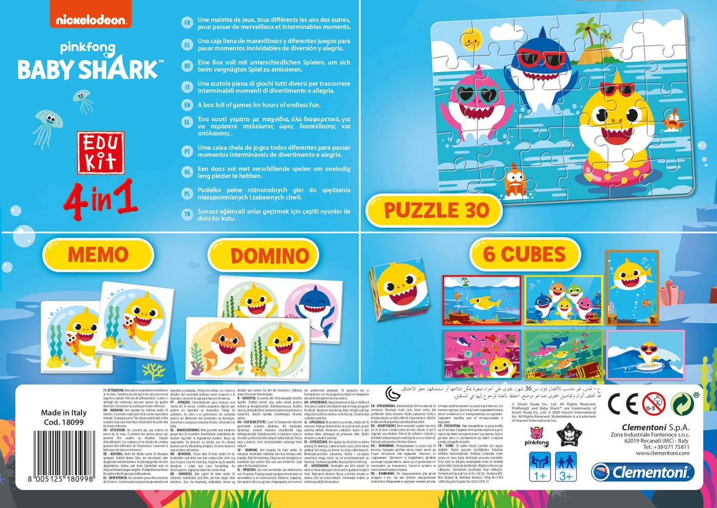 Edukit 4in1 Baby Shark Clementoni