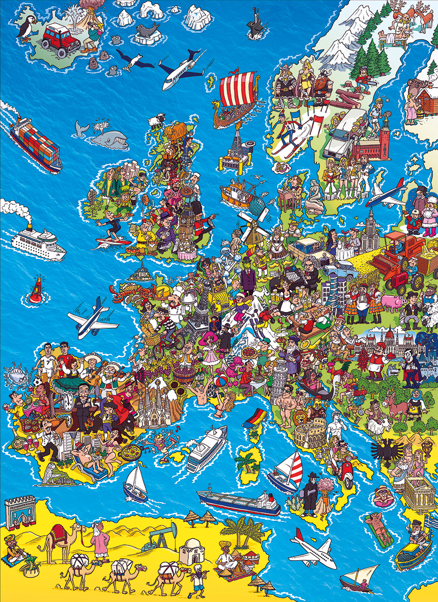 High Quality Map Of Europe Europe Map - 1000 Pcs - High Quality Collection - Clementoni