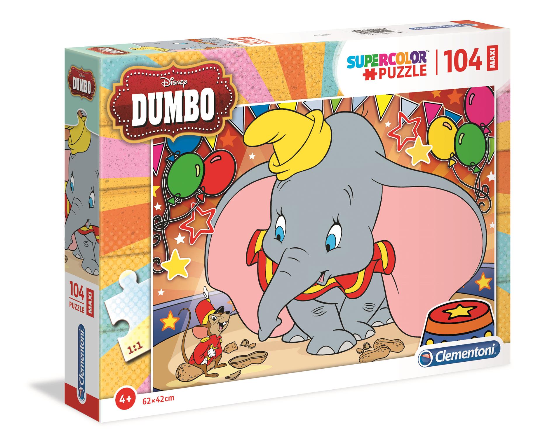 Disney Dumbo 104 parça Supercolor Puzzle Clementoni