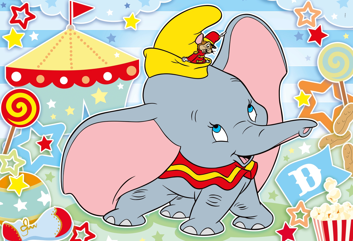 Disney Dumbo 24 parça Supercolor Puzzle Clementoni